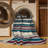 Washable Sapphire Light Gray Striped Area Rug-1974499128