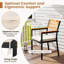 Ensemble de salle à manger de patio 7 pièces avec table extensible rectangulaire en bois d'acacia de 51 à 64 po