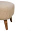 Repose-pieds carré en bois massif crème crème
