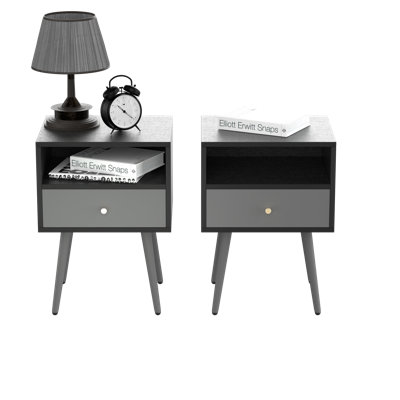Nightstands Set Of 2 Modern Nightstand Bed Side Table Nightstand For Bedroom