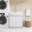 30 Inch Kitchen Laundry Sink Solid Surface Sink with Standing Storage Cabinet