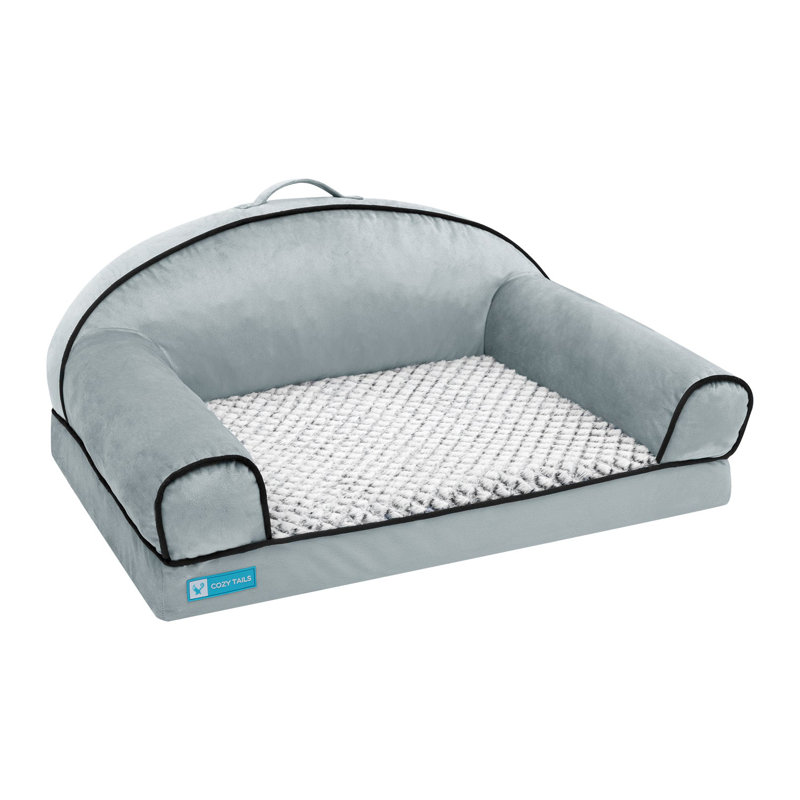 Canapé-lit en mousse viscoélastique imprégnée de lavande, Marine, H 12,6 po x l 30 po x P 20 po