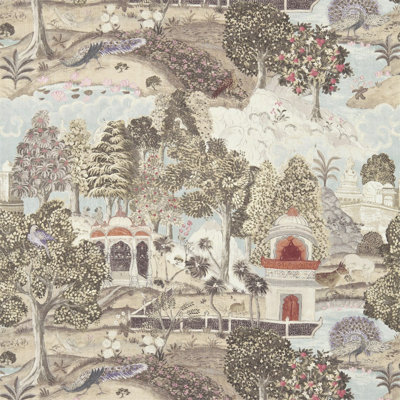SAMPLE-Peacock GardenLinen Fabric