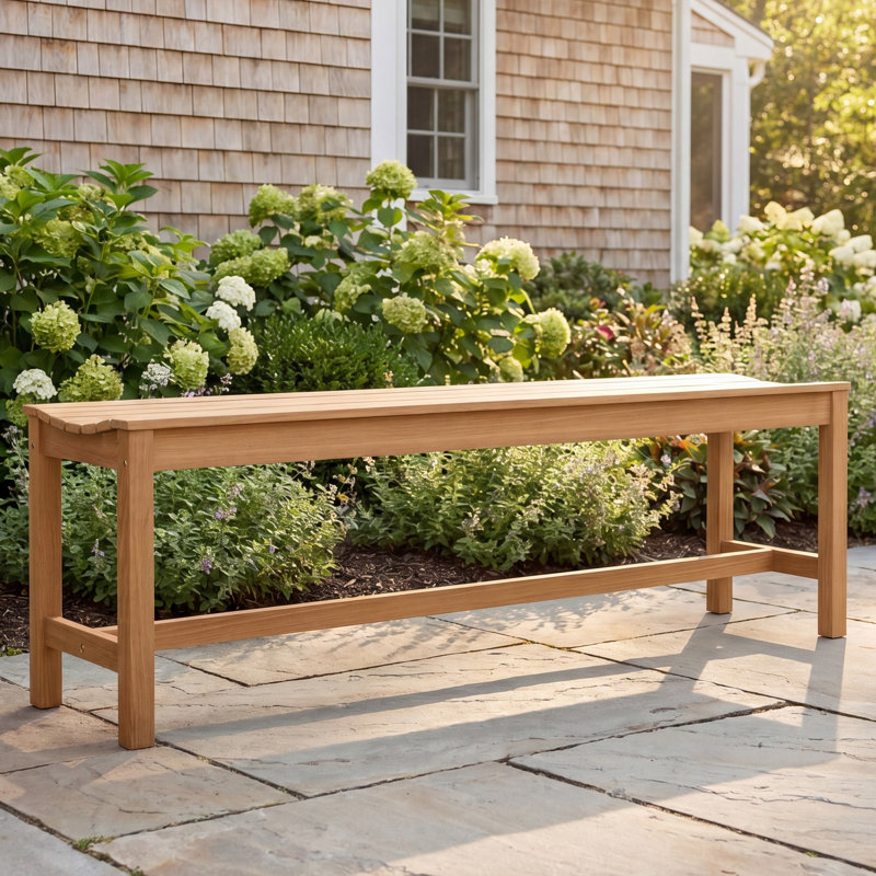 Fleur Solid Wood Eucalyptus Outdoor Bench
