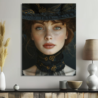 Black Fashion Woman Rococo Revival - Fashion Woman Wall Art Living Room