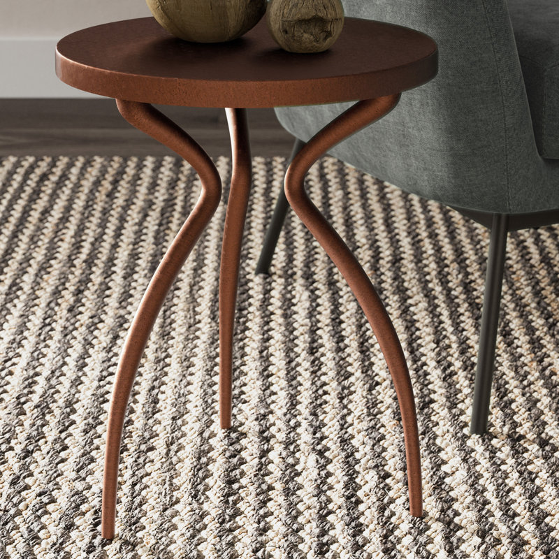 Elements End Table, Antique Brass