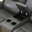 Causeuse de salon inclinable 78 po en cuir végétalien de qualité supérieure avec console centrale et porte-gobelets-1510057666