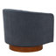 Chaise pivotante en tissu bleu Miramar