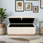 Banquette de rangement rembourrée avec couvercle relevable-1626554414