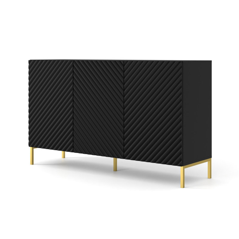 Agosta 150cm Sideboard, Black