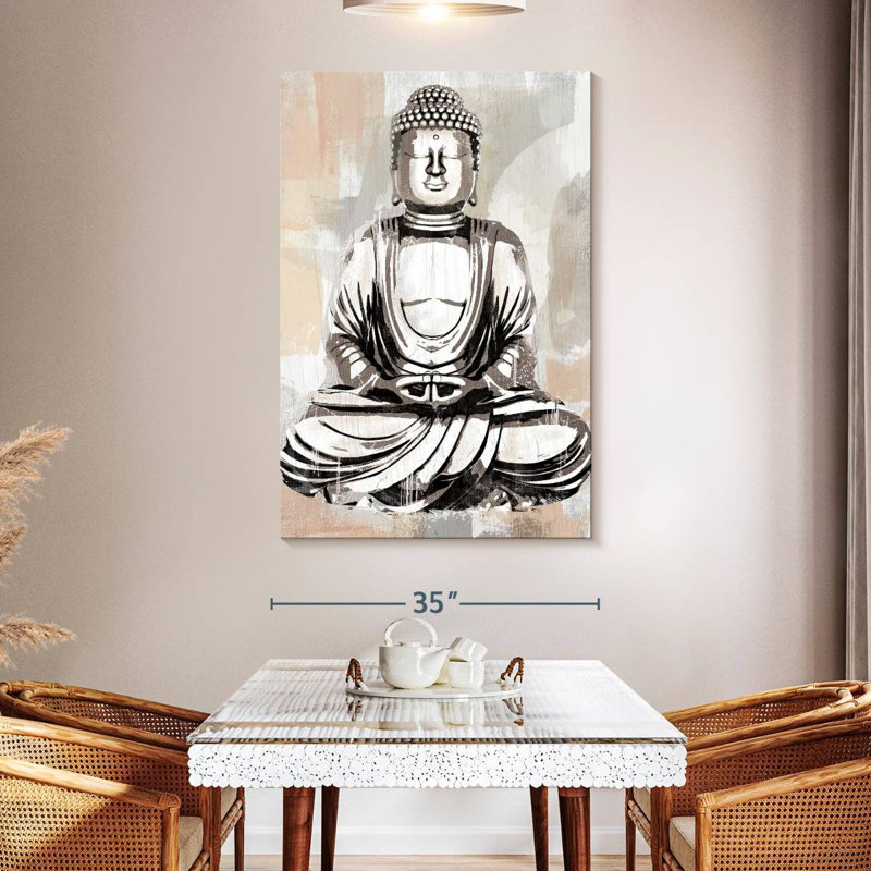 Adella Silver Buddha, 51" H x 34" W