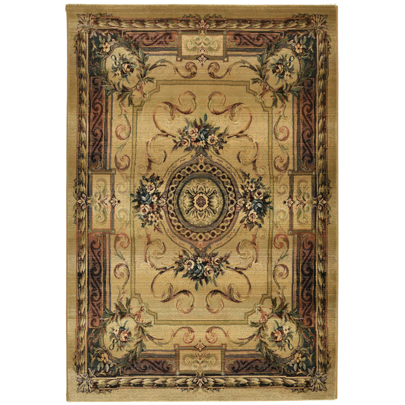 Wayne Machine Woven Beige/Brown Indoor Rug, Rectangle 300 x 400cm