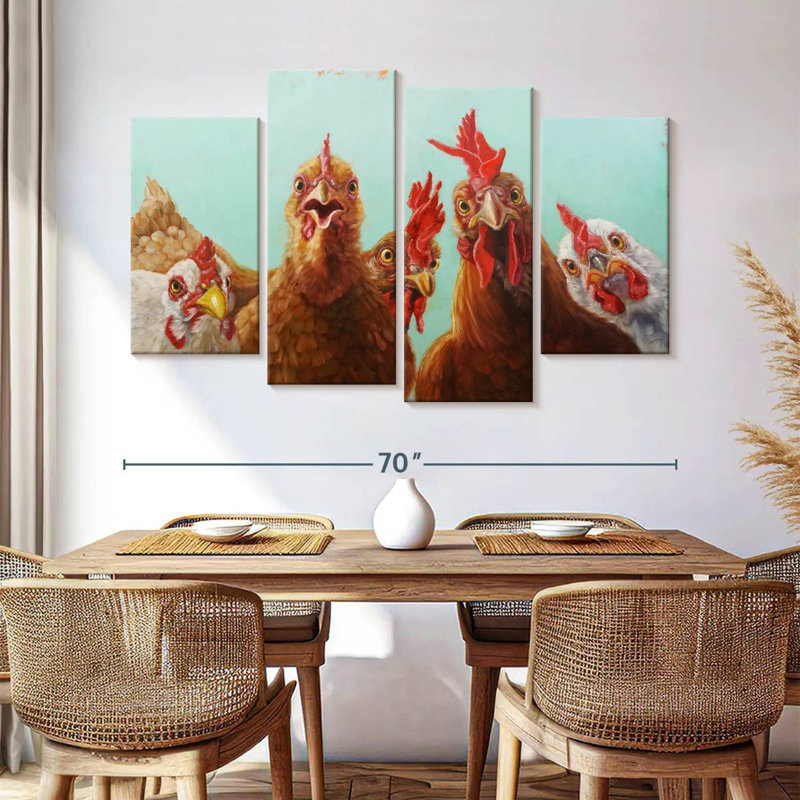 Brampt Chicken For Dinner, 42" H x 68" W