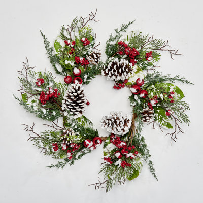 Faux Pinecones 24'' Wreath