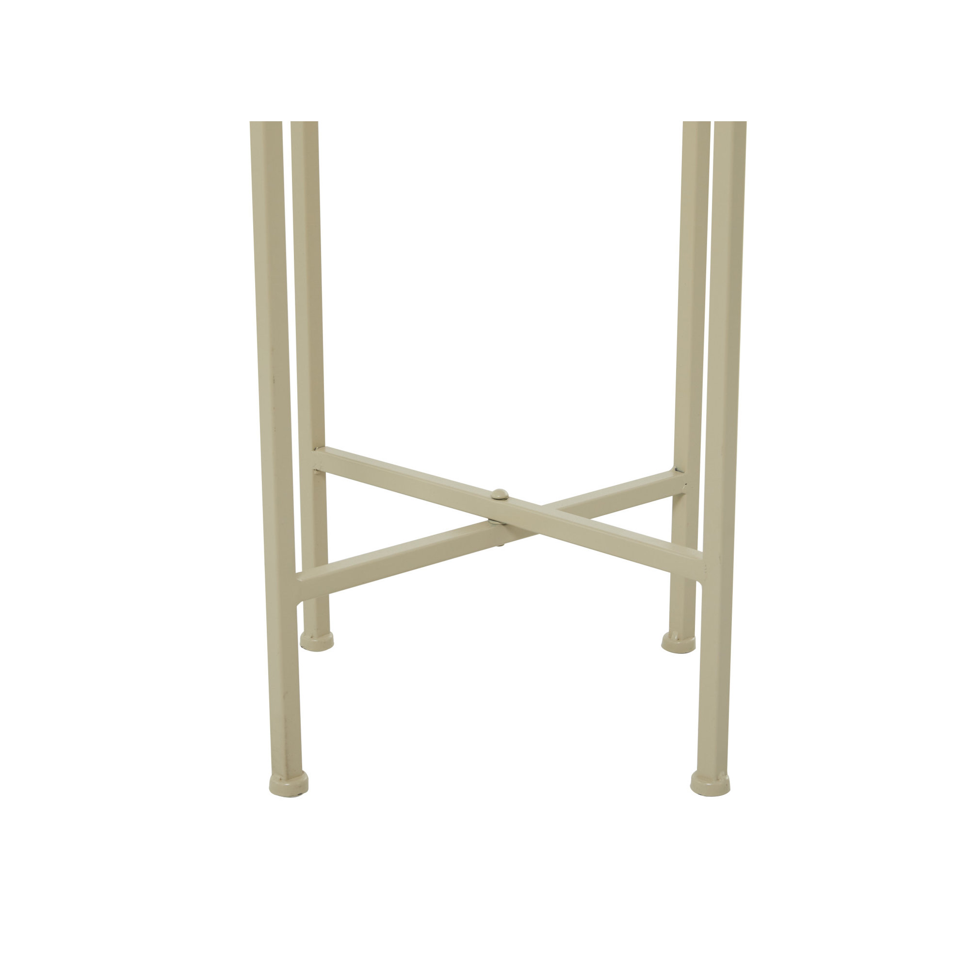 Metal Pot Planter, White, 35.5" H x 13" W x 13" D