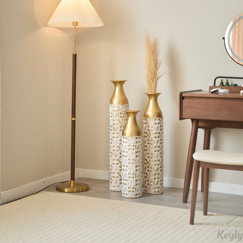 Ensemble de 3 vases 3D en relief