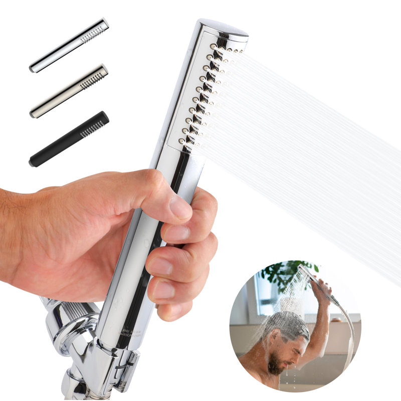 High Pressure Shower Head Handheld Shower Head Chrome Plated Shower Wand, Modern Design Showerhead Sprayer 2" Face, Chrome