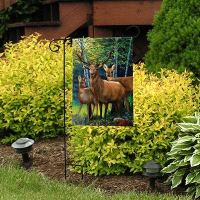 Deer Family Garden Flag