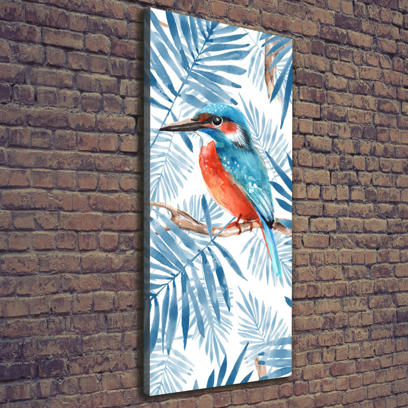 Birds And Leaves - Wrapped Canvas Print