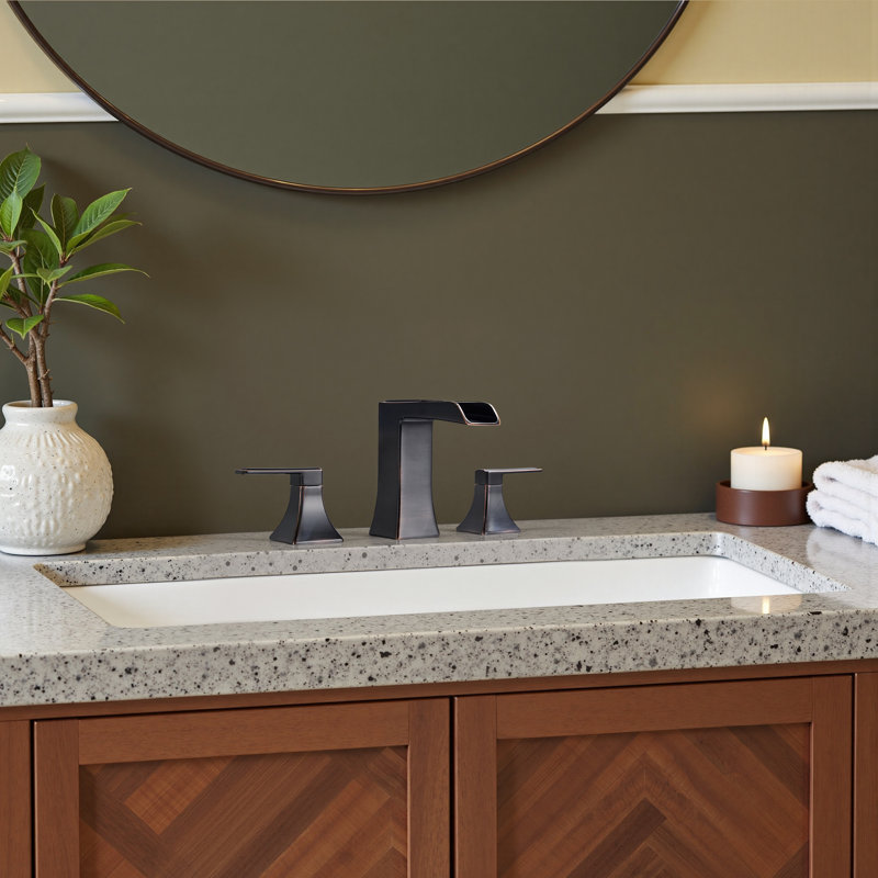 Widespread Faucet 2-handle Bathroom Faucet With Drain Assembly, Oil Rubbed Bronze