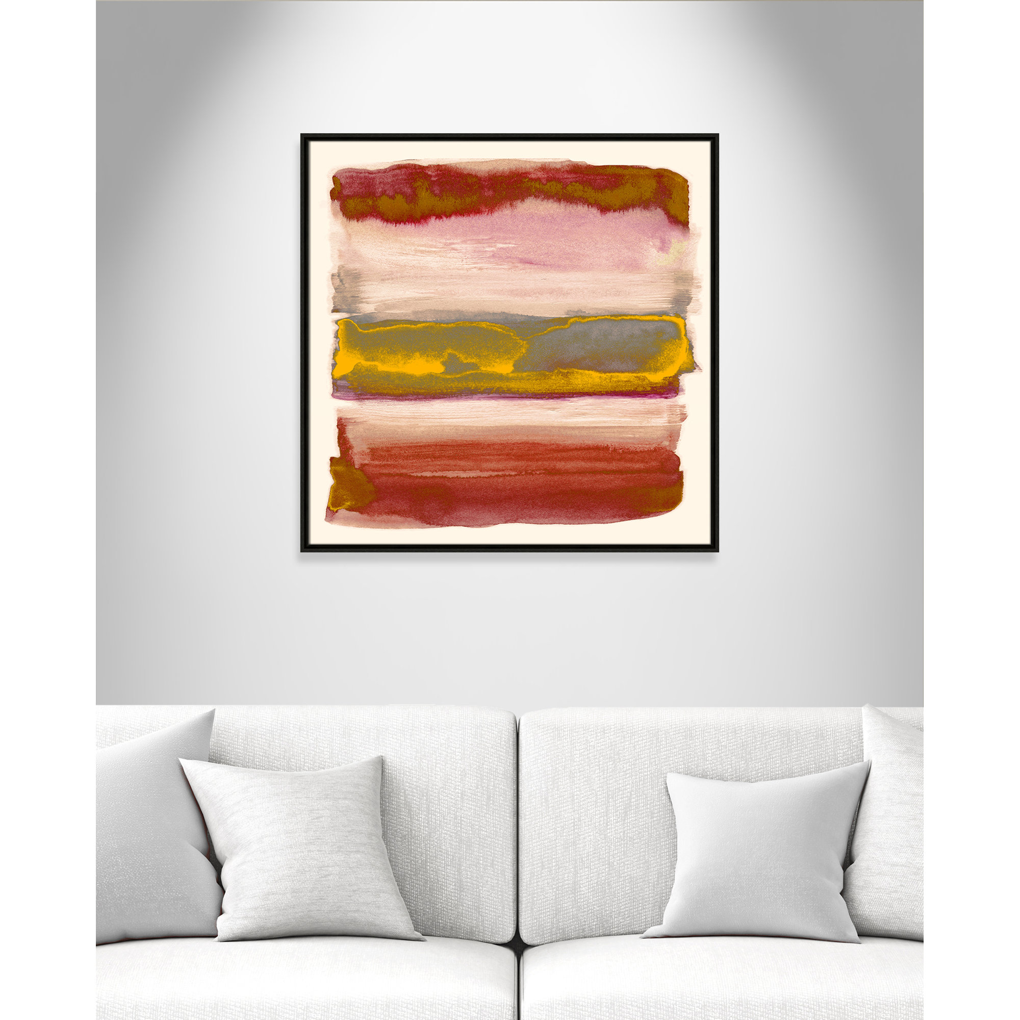 Yellow Sky II Print by Nan, 31.5" H x 31.5" W, Espresso