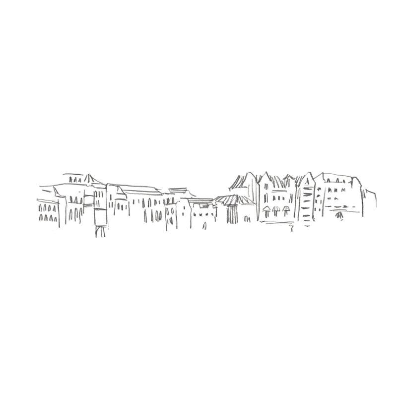 «Leaty Travel S croquis II sur toile» par Annie Warren, H 8 po x l 12 po