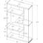 Bibliothèque, bibliothèque, étagère, 5 niveaux, H 60 po, bureau, chambre à coucher, stratifié blanc brillant, verre trempé transparent, contemporain, moderne (bibliothèque)