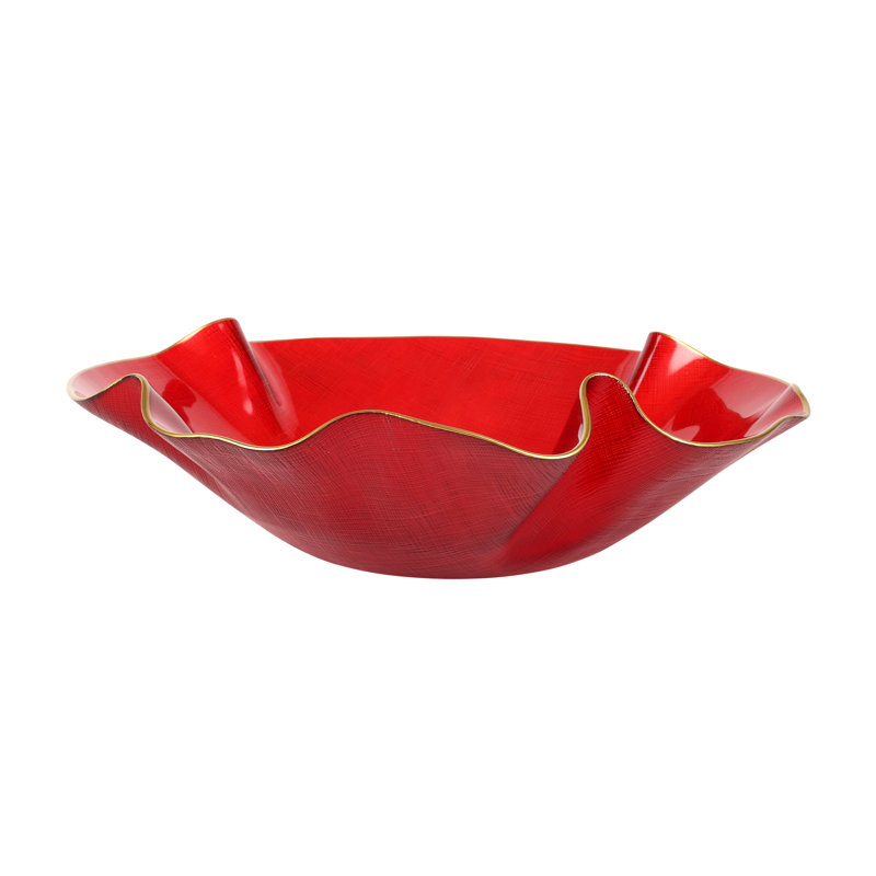 VIETRI Holiday Glass Glass Fruit Bowl