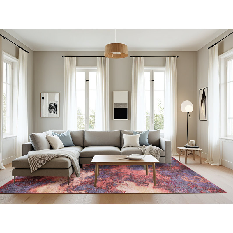 Abstract Indoor Rug, Rectangle 8' x 12'