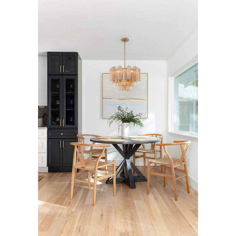 Arras Dimmable Tiered Chandelier, Aged Brass, Yellow, 14" H x 19.75" W x 19.75" D