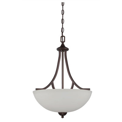 Luminance suspendue 3 lumières Preston bronze provincial 100 W