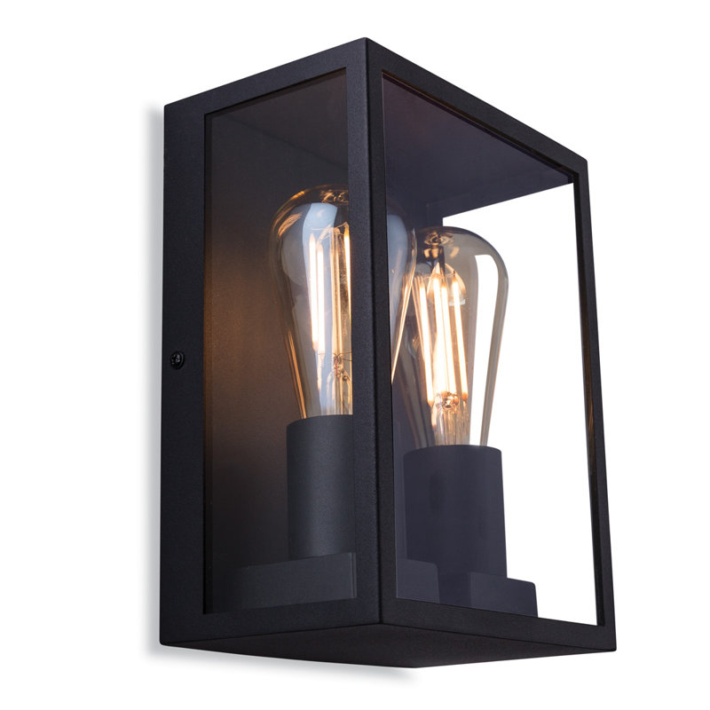 Matte Black 2 - Bulb 9.44cm H Outdoor Flush Mount
