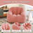 Compression Soft Teddy Fabric Tufted Memory Sponge Foam Filled Bean Bag Chair-1689164115