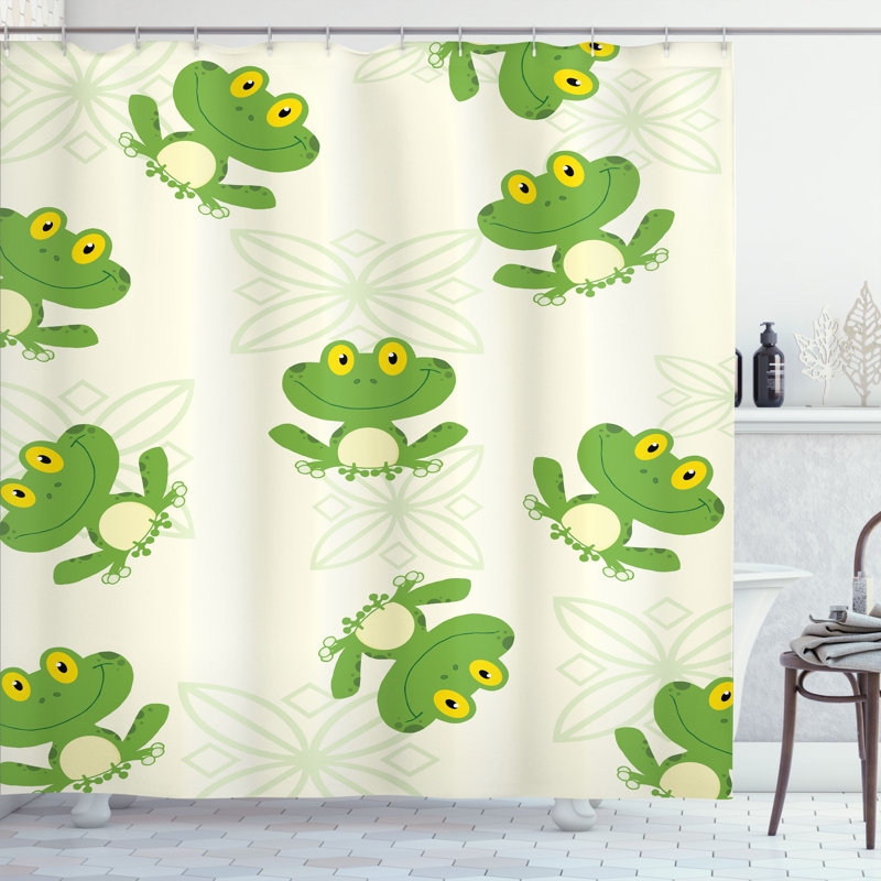 Galette Shower Curtain with Hooks Included, 70"H x 69"W