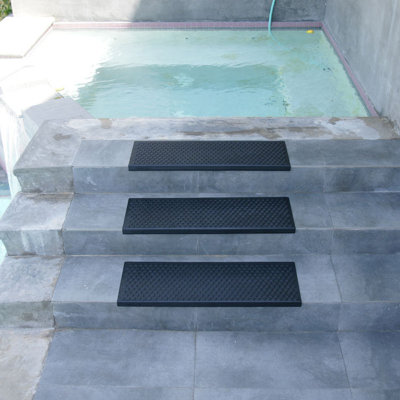 Tapis d'escalier noir antidérapant Coin-Grip