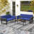 Outdoor Convertible Sofa Daybed With Adjustable Armrests Removable Cushions-76502766