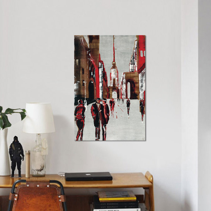 «City Scene III», reproduction d'impression sur toile tendue, H 12 po x l 8 po x P 0,75 po, Pas de tapis, Toile tendue