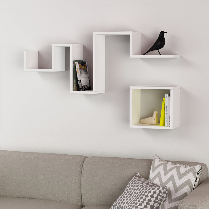 Febe 2 Piece Floating Shelf, White
