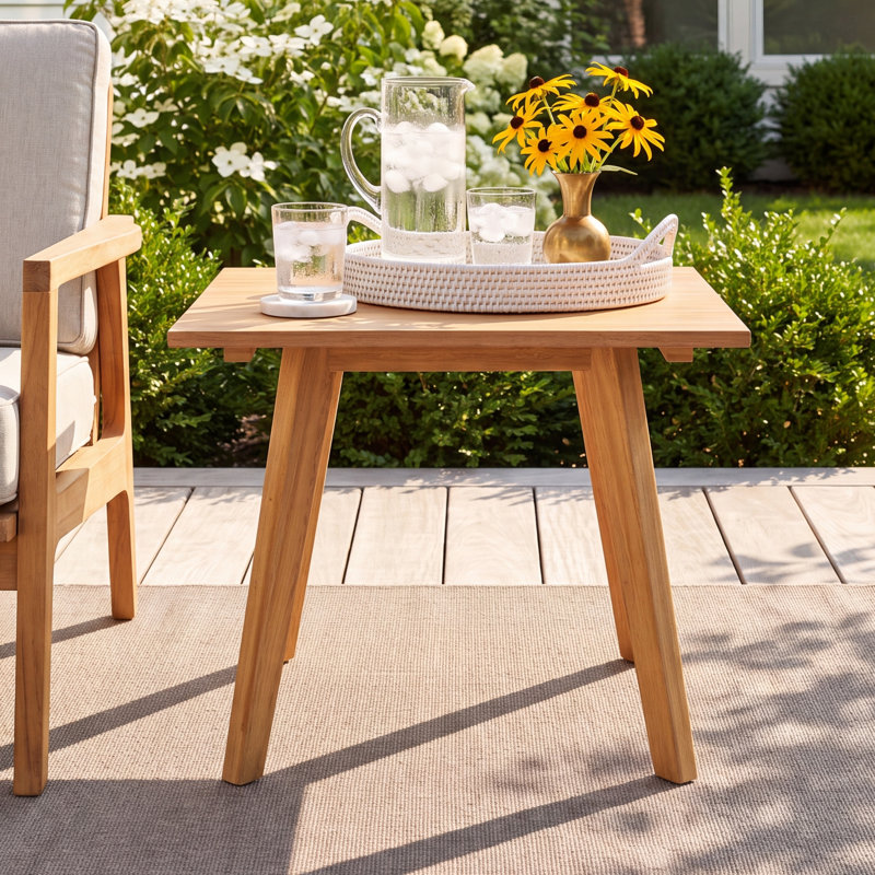 Knightly Square Teak Outdoor Dining Table , 40'' in. W 40'' in. D