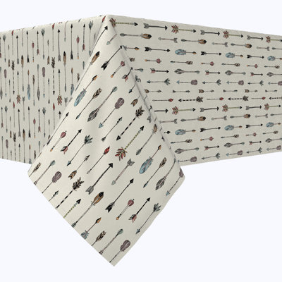 Rectangular Tablecloth, 100% Cotton, 52X104", Tribal Arrows