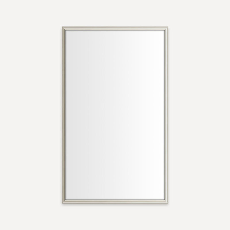 Main Line Full Length Mirror with Rosemont Frame, Nickel, 39.5" H x 19.13" W