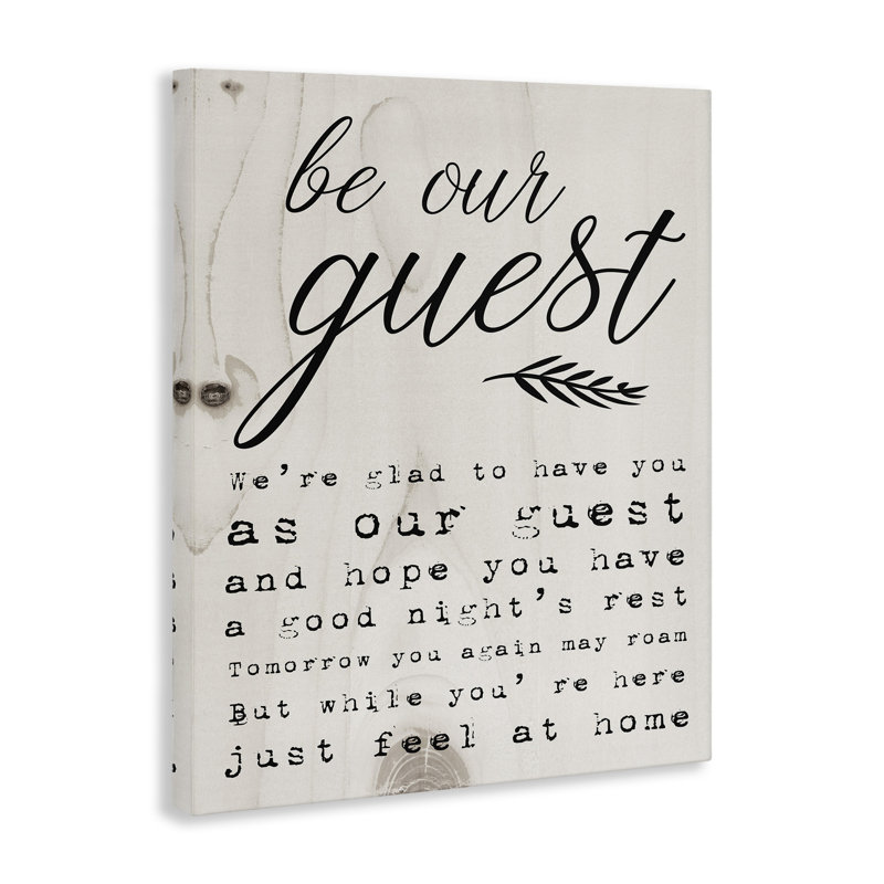 «Be Our Invité Poem Cursive», impression, H 40 po x l 30 po x P 1,5 po