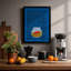 Goldfish in Bowl Minimalist 1 Piece Single Picture Frame Wall Art-136633642-136633644