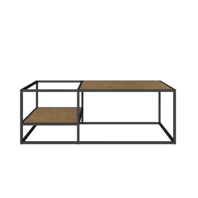 23.6 inches Rectangular Coffee Table for Living Room Contemporary Style & Smooth Top Brown