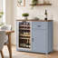 Îlot de cuisine de 41,7 po avec mini-réfrigérateur et armoire à café avec prise de courant intégrée-862484871-862484873