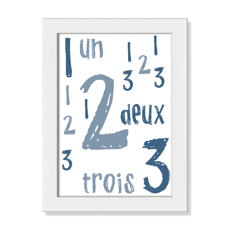 Impression sur papier français, H 14 po x l 10 po x P 0,6 po, Encadré plat blanc