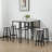 Latitude Run® 6-Piece Bar Table Set, 2 Breakfast Tables With 4 Stools, Counter Height Dining Tables & Chairs For Kitchen, Living Room, Grey
