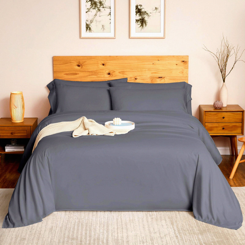 Cool Rayon From Bamboo Microfiber Blend Cooling Sheets Set - Hotel Luxury Silky Soft - Long Lasting Size Sheets - Rayon From Bamboo
