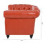 Canapé 1 place moderne et compact en cuir PU orange