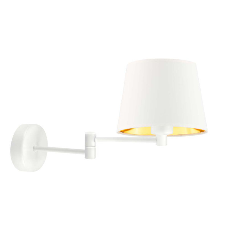Surratt Steel Swing Arm Sconce, White, White